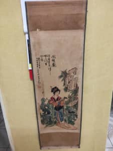 vintage Chinese traditional painting L110W35 year 1925