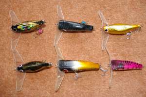 Bass surface lures.