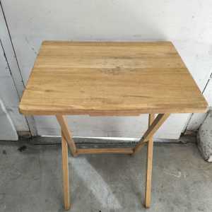 Timber folding TV tray / snack table. 