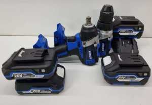 ADVENTURE KINGS 20V DRILL DRIVER IMPACT WRENCH KIT - 352361