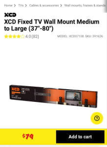 XCD Extra Large Full Motion Wall Mount (42-90) - JB Hi-Fi
