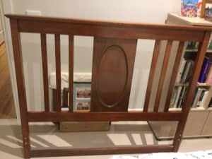 Timber bed head - Antique - Double bed