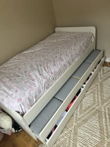 IKEA single bed with mattress