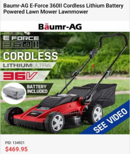 Baumr-AG E-Force Battery Mower