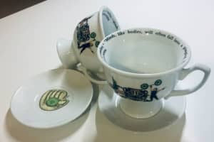 Hendrick's gin collectable teacups x 2 set