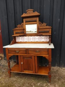 Antique marble wash stand