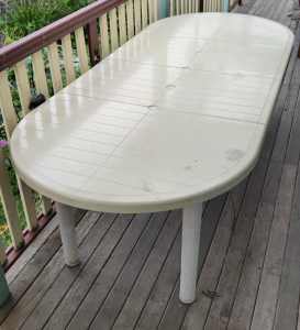 Large Plastic Outdoor Table
