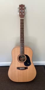 Maton S60 acoustic guitar and case