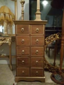 SOLID WOOD ANTIQUE CHEST OF DRAWERS 58W 30D 114H FLOOR STANDING