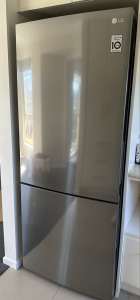 LG fridge/freezer 420L - stainless steel