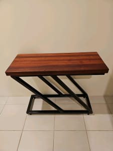 Steel and wood Side table.