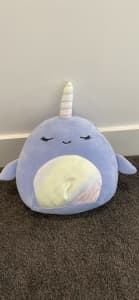Squishmallow-8 inch Naomi the Narwal 