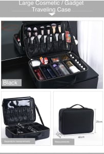 Cosmetic Makeup Gadget Art Carry Case Organizer Bag Storage Travel L
