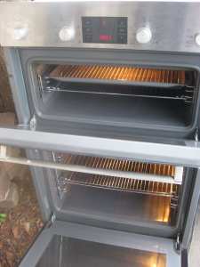 Bosch double wall oven electric stain.steel fan forced works perfectly