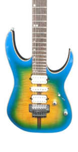 Ibanez Premium 6 String Electric Guitar In Geyser Blue Burst Rg6pfgmlt