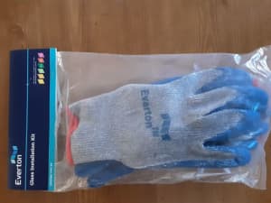 THREE 3 X DOUBLE PACKS SAFETY GLOVES EVERTON GLASS INSTALLATION GLOVES