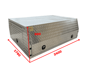 Premium 2400 Checker Plate 3 Door Canopy Jack Off Compatible