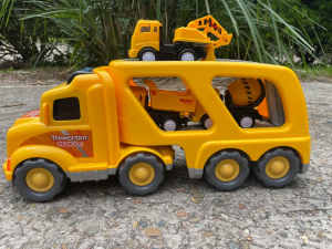 Toy construction vehicle set