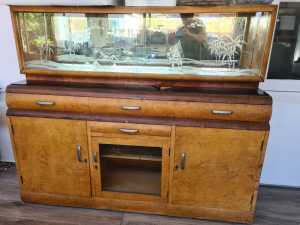 Reduced! Unique Art Deco Solid timber Dining Table and Cabinet