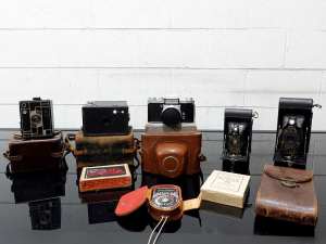 Collection of FIVE Vintage Cameras PLUS Accessories PRICE IS FOR ALL!
