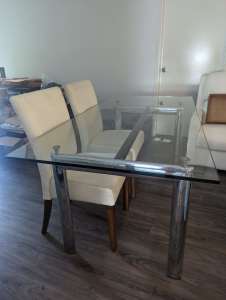 Thick Glass Dining Table 