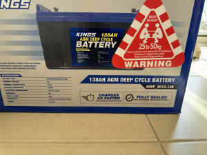 Kings 138AH AGM deep cycle battery
