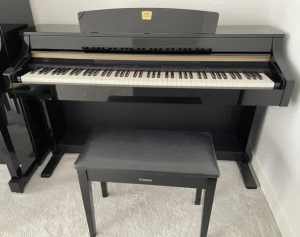 Yamaha Clavinova CLP-340 Black Digital Piano with Original Stool