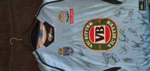 NSW BLUES TEAM SIGNED JERSEY 