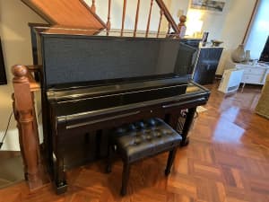 Beale upright piano and stool