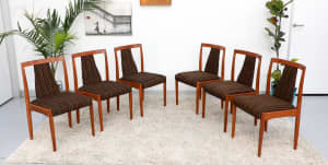 FREE DELIVERY-RETRO VINTAGE MIDCENTURY DINING CHAIRS X6
