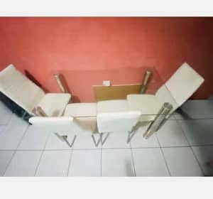 Glass dinning table (4 chairs)