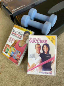 Exercise Stepper, Weights and DVD's