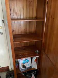 Stained pine cupboard
