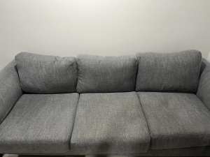 Grey fabric couch for sale