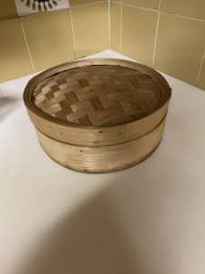 10” Bamboo steamer basket with lid