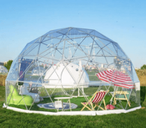 New Transparent Geodesic Domes