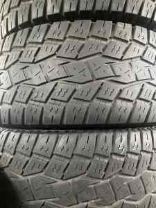 4 x used tyres 325-60-18 toyo open country all terrain 35inch