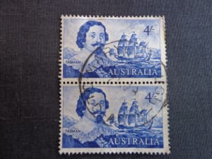 1963 Australian Navigator pair of 4/- used stamps.