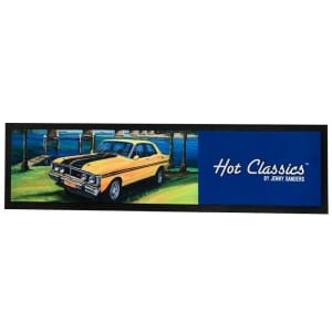 Yellow Ford GTHO Bar Runner Mat 88x24cm