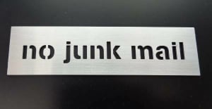 no junk mail sign