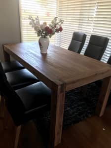 Dinning Table with 4 Chairs, semi new
