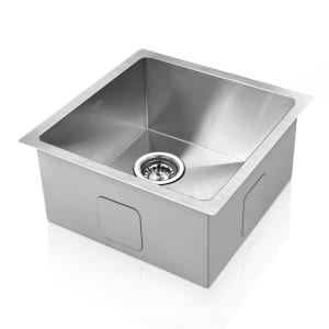 Cefito 44cm x 44cm Stainless Steel Kitchen Sink Under/Top/Flush M...