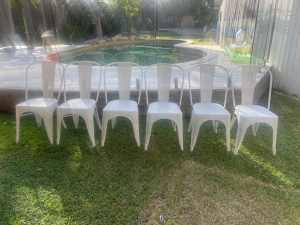 White dining chairs