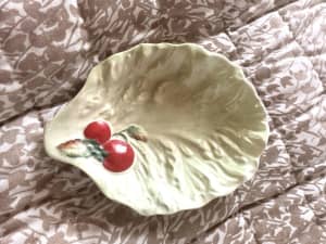 CHERRY BISCUIT PLATE -CARLTON WARE