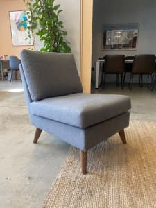 Grey Fabric Sofa Chair