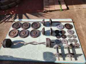 Weights/plates and dumbbells for sale