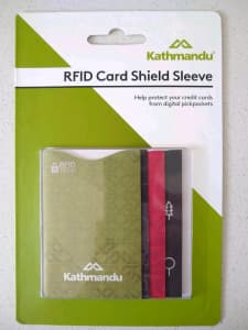 New unopened Kathmandu RFID Card Shield travel sleeves x4 pack