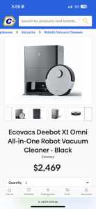 Ecovacs Deebot X1 OMNI robot vacuum/mop