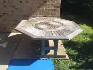 Solid Timber Outdoor Table and 6 Chairs