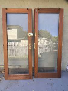 Cedar glass doors